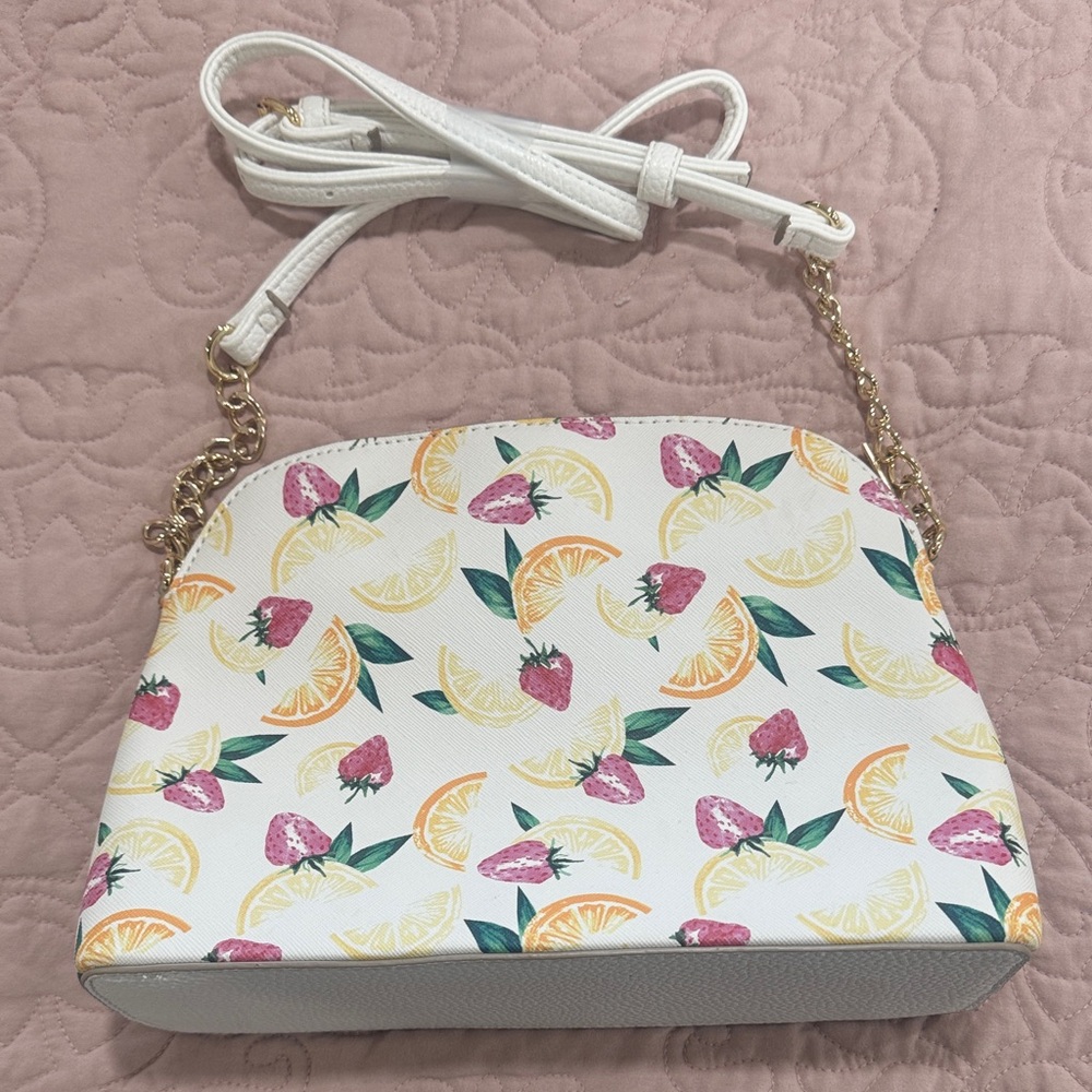 Nanette Lepore White Crossbody Bag with Fruit Design - Picture 2 of 4